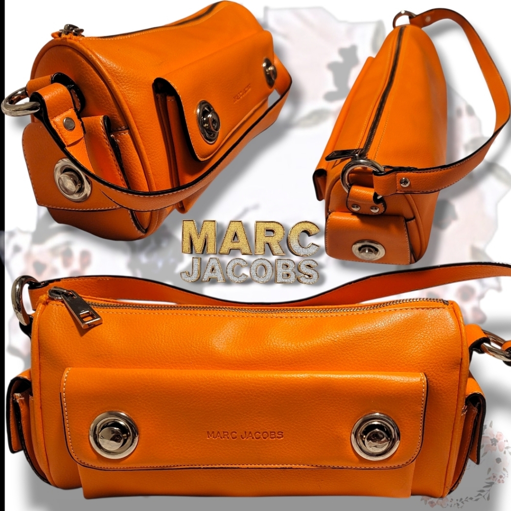 🤩Marc Jacobs Vibrant Orange Leather Shoulder Bag